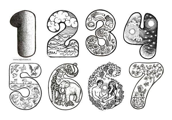 Дни творения раскраска для детей