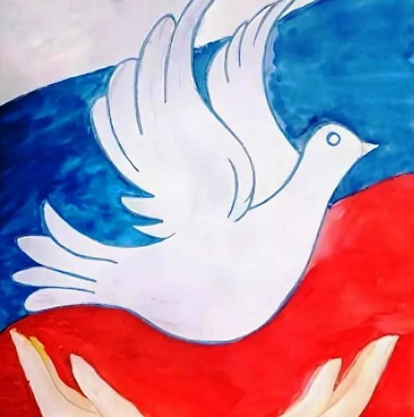 Рисунок ко Дню России