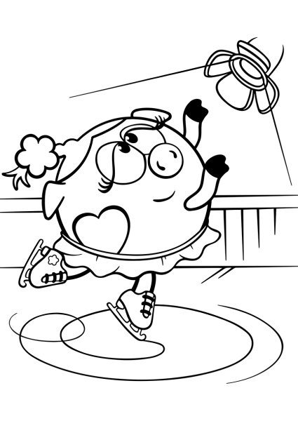 Нюша Смешарики раскраска