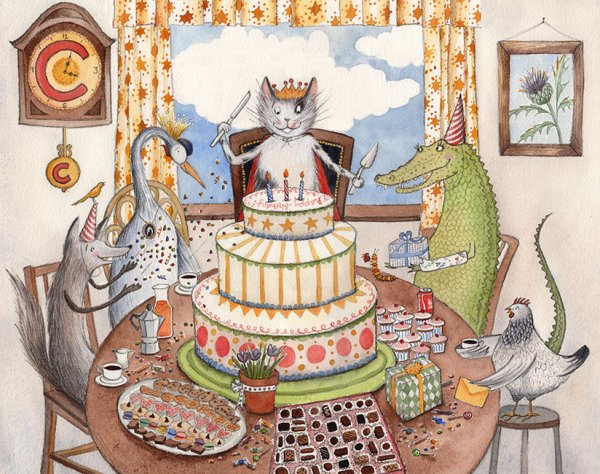 Милая открытка с днем рождения