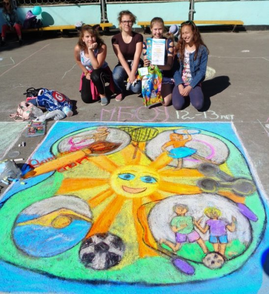 Конкурс рисунка на асфальте здоровый образ жизни