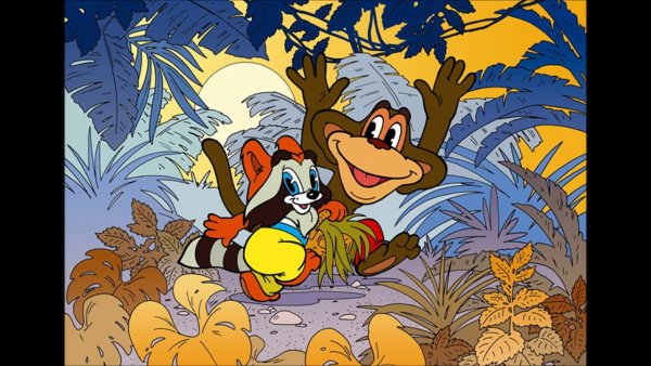 Крошка енот и его отражение