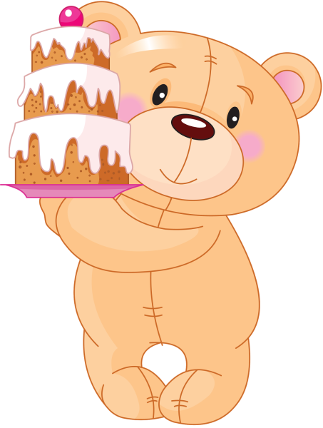 Медвежонок с тортиком для детей