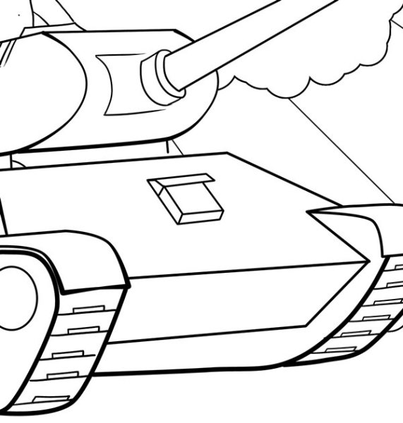 Раскраска танк на 23 февраля