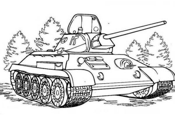 Раскраска танк т 34