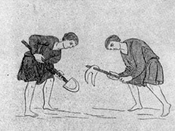 Жизнь крестьян в средние века рисунок