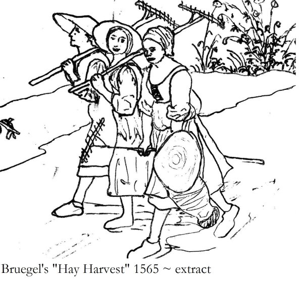 Средневековый крестьянин раскраска