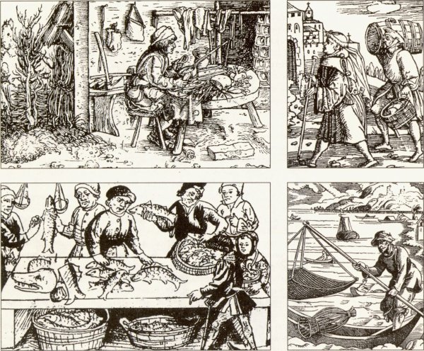 Средневековье быт гравюра