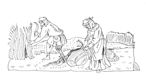 Крестьянин средневековья раскраска