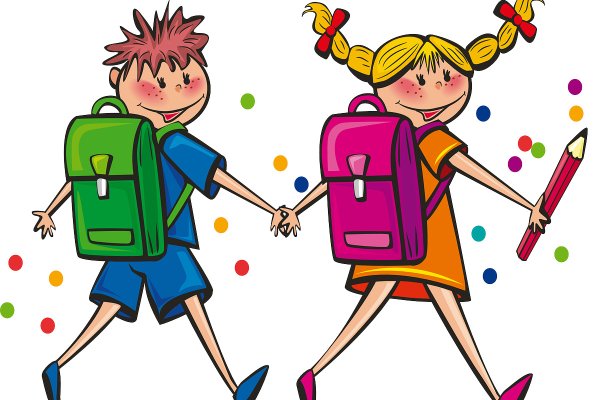 Веселые школьные принадлежности