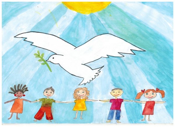 Детские рисунки о мире