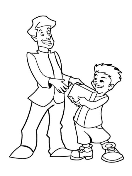 Раскраска папа