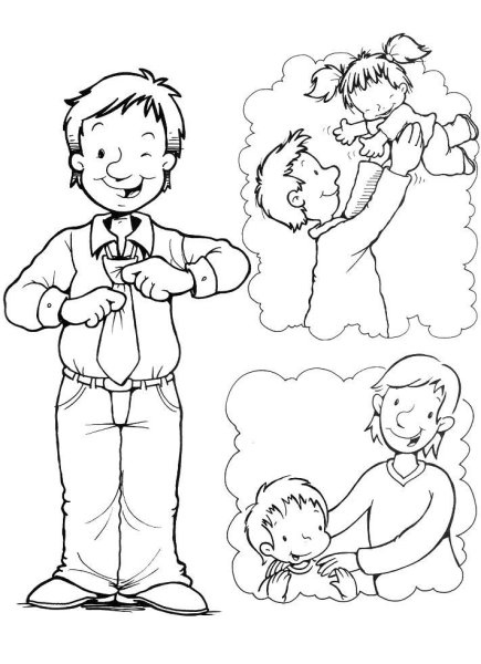 Раскраска папа