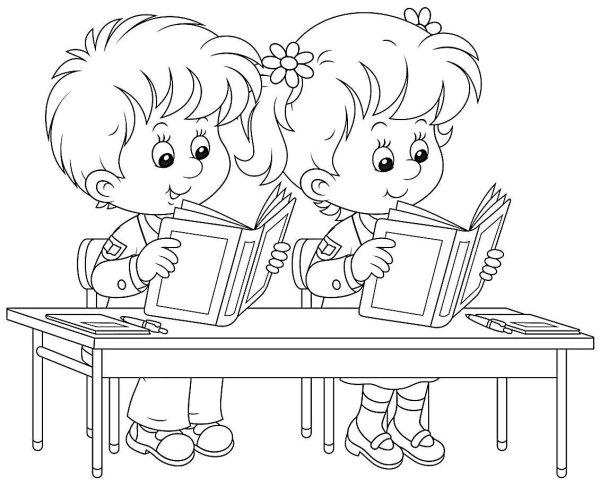 Школа раскраска для детей