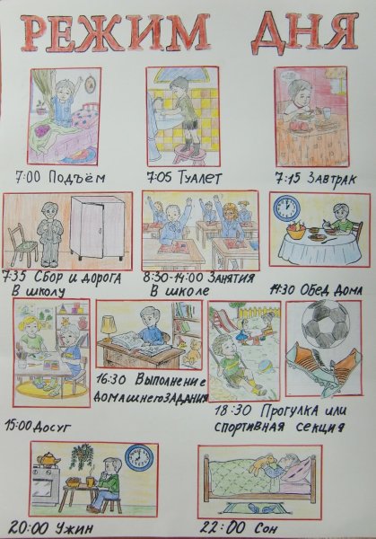 Распорядок дня школьника