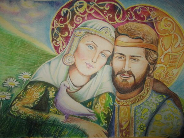 Петр и Феврония Муромские рисунки