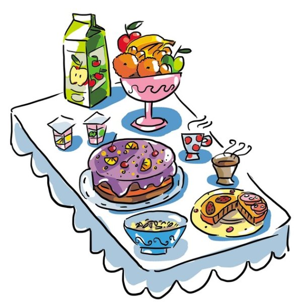 Праздничный стол мультяшный