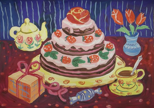 Рисование праздничный стол