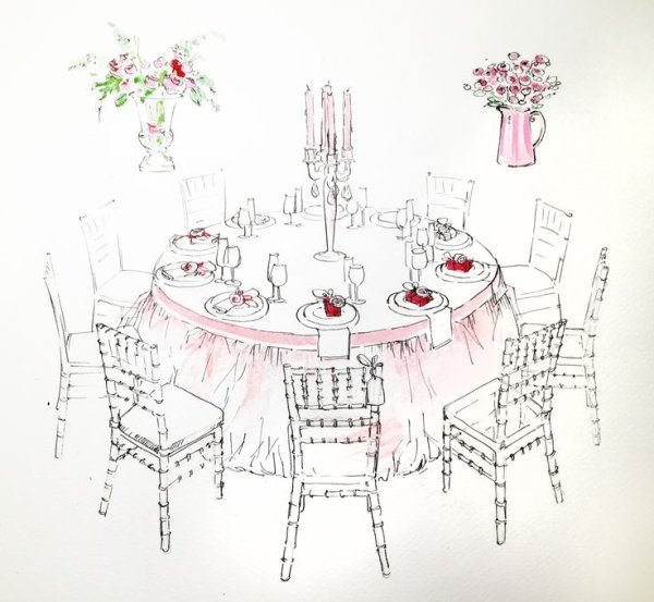 Эскиз праздничного стола