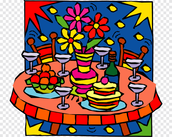 Еда для вечеринки рисунок