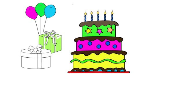 Нарисовать торт для мальчиков