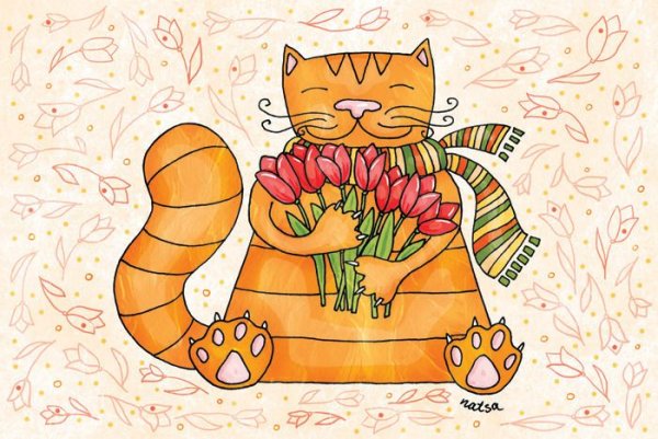 Рыжий кот открытка