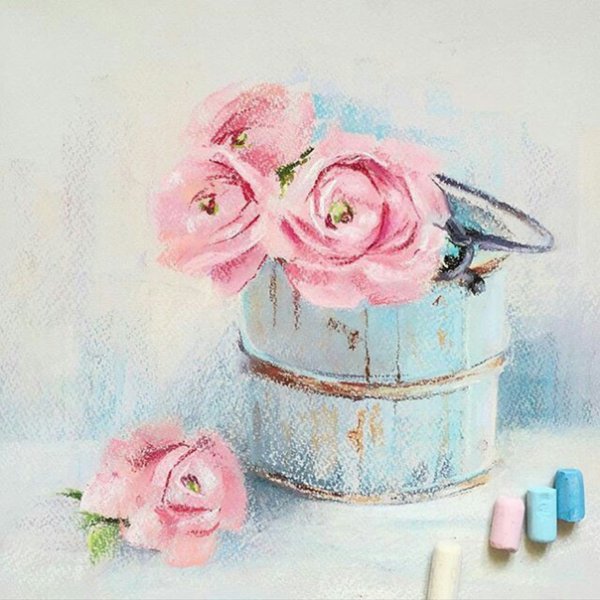 Таткина Елена роза пастелью