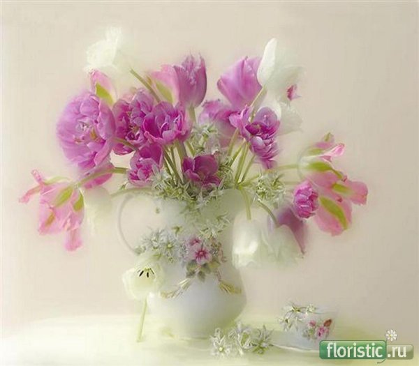 Нежные цветы с благодарностью