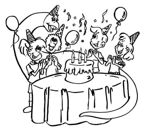 Смешные раскраски на день рождения