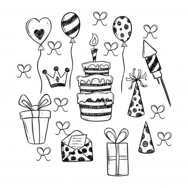 Маленькие рисуночки на день рождения