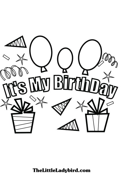 Happy Birthday раскраска