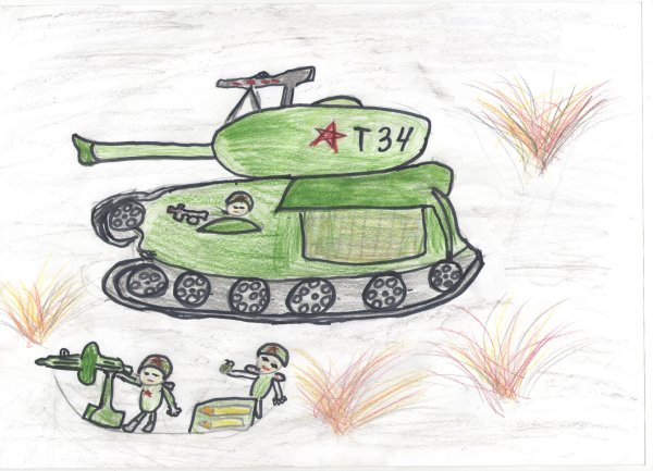 Рисунок ко Дню защитника