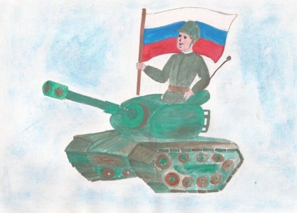 Танкист рисунок для детей