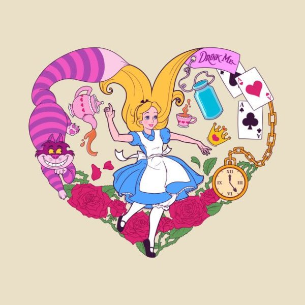 Рисунок Алиса в стране чудес на конкурс