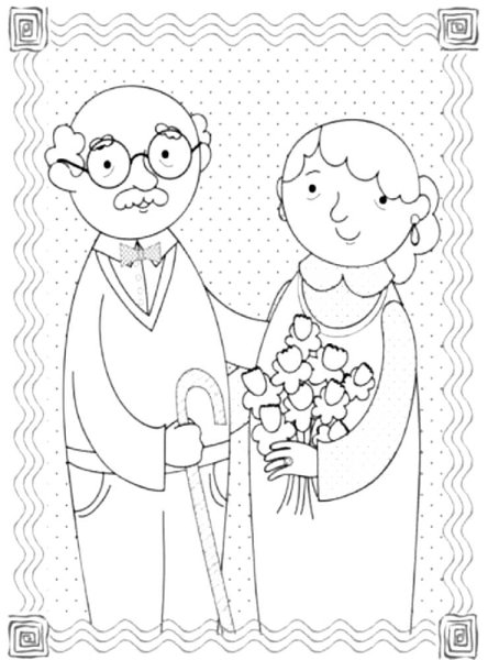 Раскраска дедушка