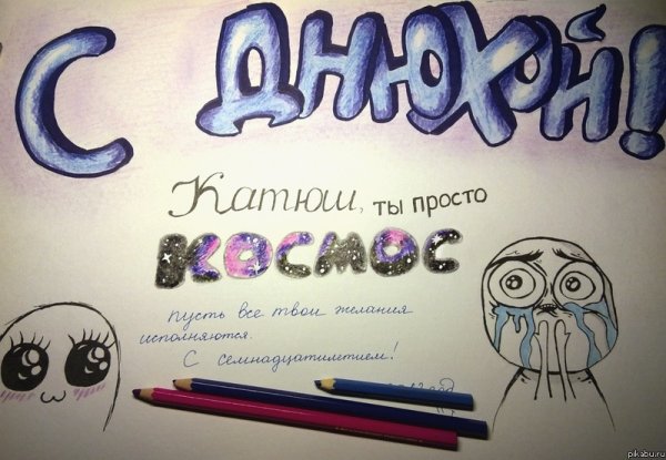 С днем рождения. Плакат