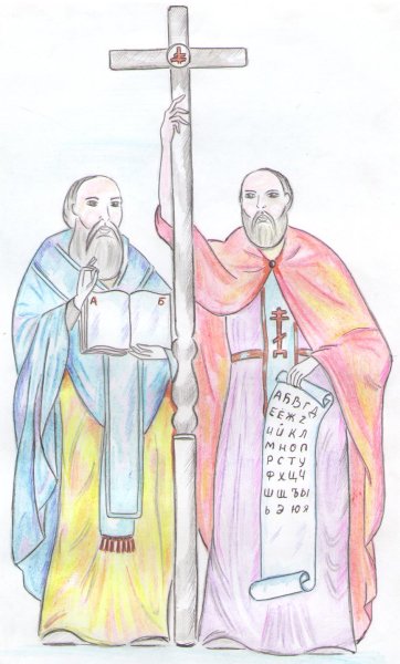 Рисунок на тему Славянская письменность