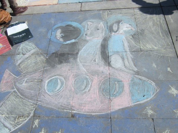 Абстрактные узоры на асфальте