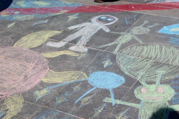 Рисунки на асфальте на тему спорта