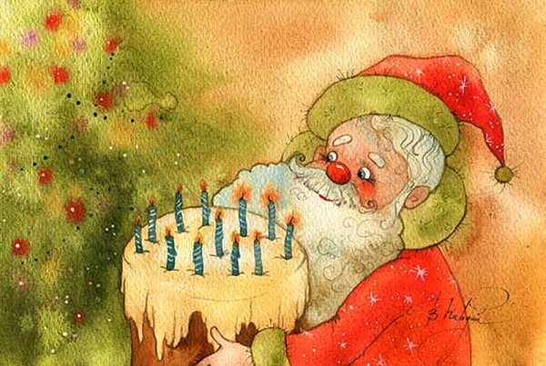 Новогодние иллюстрации Виктории Кирдий