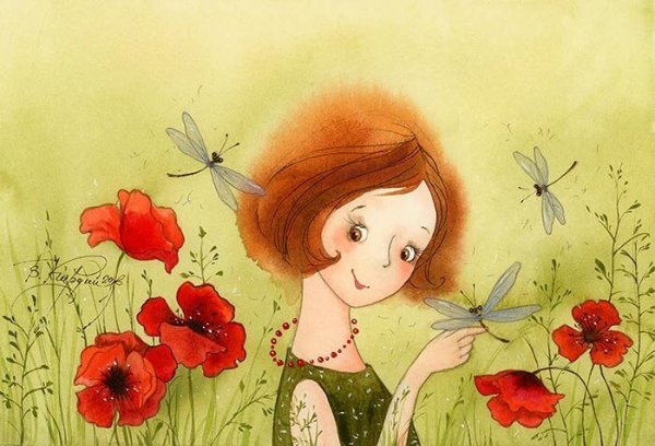 Художница Виктория Кирдий цветы