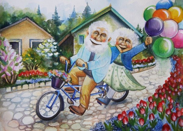 Детский рисунок бабушки