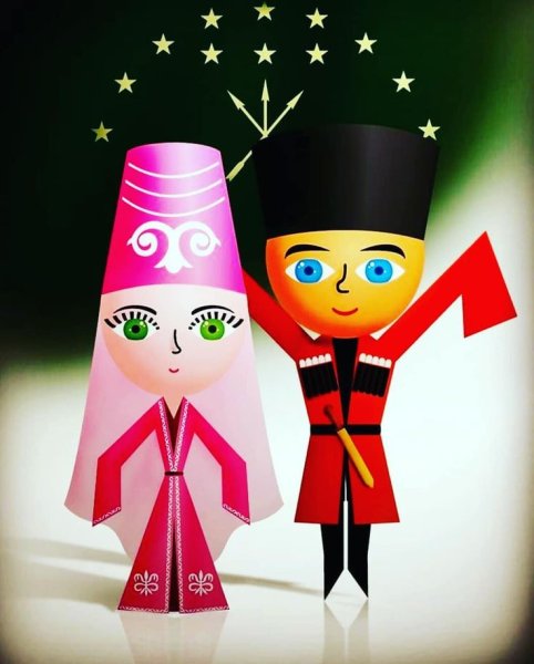 Танцы народов Кавказа вектор