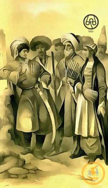 Черкесский флаг с племенами