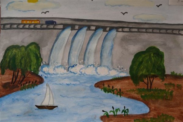 Детские рисунки реки