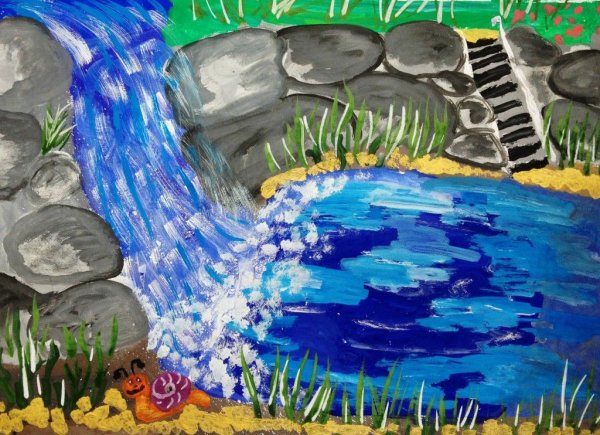 Речка рисунок