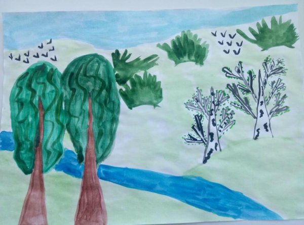 Нарисовать реку