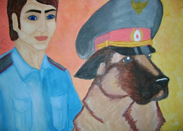 Рисунок ко Дню полиции