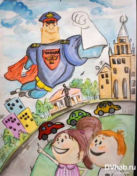 Рисунок ко Дню полиции
