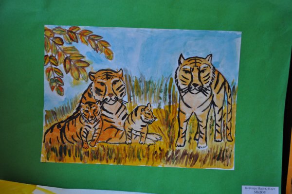 Рисование на день тигра
